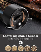 Upgraded Larger Capacity Electric Salt and Pepper Grinder Set Rechargeable - Image 4