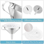 Toncoo 3 Pack Stainless Steel Funnels - Image 5