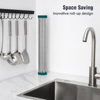 Tomorotec Stainless Steel Roll Up Dish Drying Rack, Foldable Over The Sink - Image 3