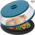 Large Microwave Splatter Cover & Silicone Mat, 12 Inchs Vented Collapsible by WENWELLHOME