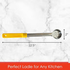 1 Ounce Slotted Stainless Steel Portion Control Ladle Spoon - Image 4