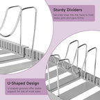 MUDEELA Pot Lid Organizer Rack for Cabinet, Expandable Pots and Pans Organizer - Image 6
