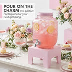 Beverage Dispenser 1 Gallon, Glass Drink Dispenser - Image 2
