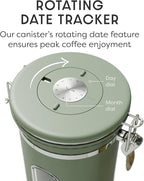 Veken Coffee Canister with Window, Airtight Stainless Steel Kitchen Food - Image 6
