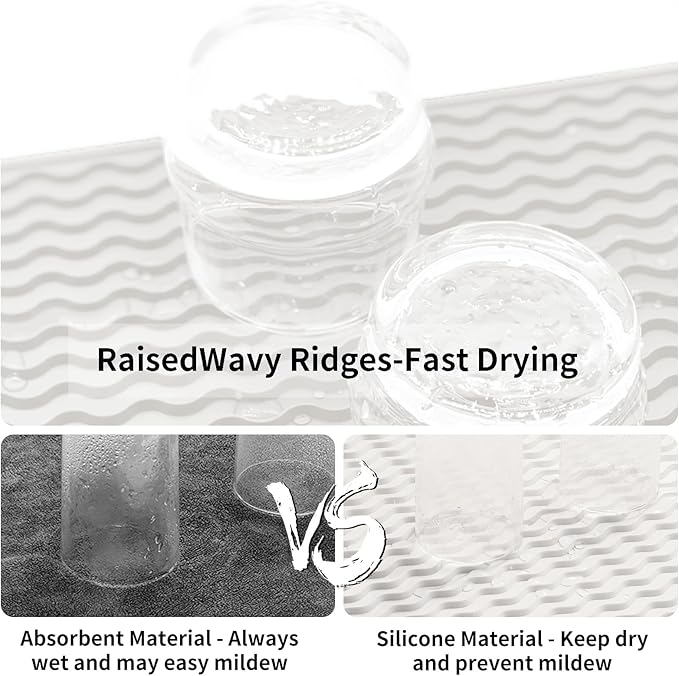 ZLR Silicone Dish Drying Mat & Heat Resistant Trivet - Image 2
