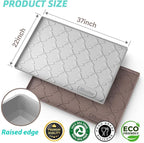 SIKADEER 37" x 22" Under Sink Mat Waterproof, Silicone Mat Kitchen Drawer Shelf - Image 3