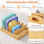Lifewit Bamboo Lid Organizers for Inside Cabinet, Food Storage Container Lid - Image 7