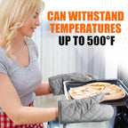Silicone Oven Mitts, Heat Resistant 2PCS Oven Mitts - Image 7