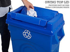 United Solutions 23 Gallon Highboy Plastic Recycling Bin Kitchen Trash Can - Image 4