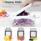 8 Blade All-in-1 Vegetable Chopper Mandoline Slicer - Image 4