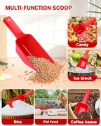 2 Cup Dog Food Scoop, Plastic Pet Food Scoop - Image 5