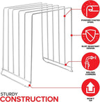 Stock Your Home White Extra Tall Steel Baking Pan Organizer Rack - Image 3