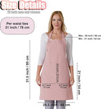 TOSHE Kitchen Apron Waterdrop Resistant Cotton Apron - Image 5