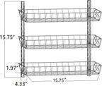 SWOMMOLY Adjustable Wall Mount Spice Rack, 3-Tier Dual-use Organizer - Image 3