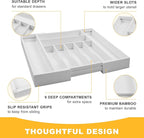 Large Premium Bamboo Silverware Organizer - Image 5