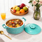 Elsjoy 2 Quart Round Ceramic Casserole Dish - Image 7