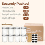 ComSaf Wide Mouth Mason Jars 16oz - Image 8