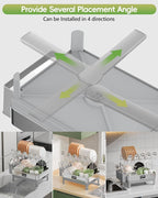 2 Tier Dish Drying Rack, Thicker Premium 304 Stainless Steel Dish Racks - Image 4