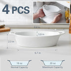ONEMORE Oval Au Gratin Baking Dish, 20 oz Small Casserole Dishes - Image 2