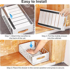 2Pack Pull out Cabinet Organizer, Heavy Duty Slide out Pantry Shelves Drawer - Image 8