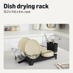 Amazon Basics Stainless Steel Dish Drying Rack, 15.2 x 11.6 x 4 in. - Image 2