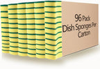 Kitchen Cleaning Sponges, 96 Pack Eco Non-Scratch by WUHUIXOZ