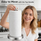 theaoo Paper Towel Holder Countertop, One-Handed Tear Paper Towel Stand - Image 5
