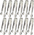 12PCS Ice Tongs Mini Sugar Tongs 4.25Inch Stainless Steel Small Serving Tong by Sunenlyst
