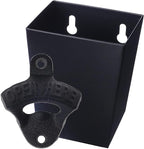 Satin Black Cast Iron Bottle Opener Wall Mounted by Wallmountedbottleopener