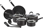 Amazon Basics Hard Anodized Non-Stick 12-Piece Cookware Set, Pans and Utensils by AmazonBasics