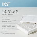 Host Ice Cube Tray with Lid, Makes 15 1.25" Cubes, Durable Silicone Trays - Image 2