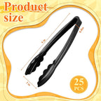 Tessco for you 25 Pcs Plastic Tongs for Serving Bulk, 9 Inch Plastic Disposable - Image 2