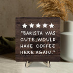 Coffee Bar Sign Plaque Decor, Coffee Bar Accessories, Rustic Wooden Tabletop - Image 5