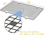Tebery 4 Pack Black Heavy-Duty Wire Cooking Rack Baking Racks, Nonstick Baking - Image 2