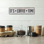 Coffee Metal Tin Sign, It's Coffee Time Sign, Home Kitchen Wall Decor, - Image 4