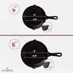 Cuisinel Cast Iron Skillets Set - Image 4