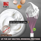 Walfos Whisk, Silicone Whisks for Cooking & Baking Non Scratch Rubber Coated - Image 3