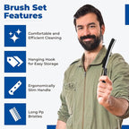 6pcs Hard Bristle Crevice Cleaning Brush Set, Grout Brush, Skinny Scrub Brush - Image 6