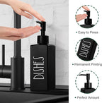 Dish Soap Dispenser, Matte Black Soap Dispenser - Image 3