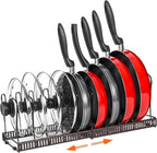 Pot Rack Organizer -Expandable Pot and Pan Organizer by ROOHUA