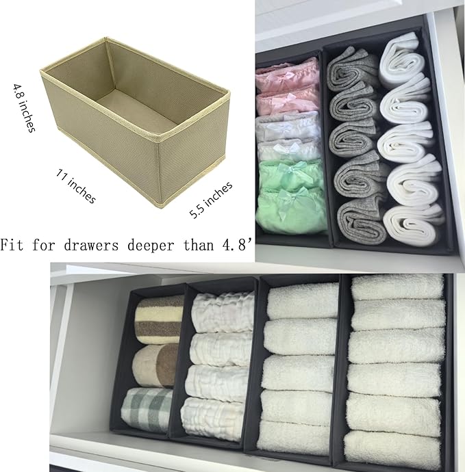 Bructhun Sock Drawer Organizer 3 Pack - Image 5