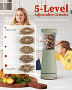Electric Salt and Pepper Grinder Set - Image 2
