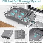 Urackify Expandable Dish Rack for Kitchen Counter, 16.14"-23.62" Large - Image 3