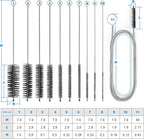 Ixiaoyoo Cleaning Brushes Set, 10 Pieces 8 Inch Nylon Tube Brush + 60 Inch - Image 9