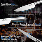 imarku Knife Set, High Carbon Stainless Steel Kitchen Knives, Non-Slip - Image 3