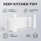 Pot Lid Rack, Wall Mounted 304 Stainless Steel Pan Lid Organizer Holder - Image 3