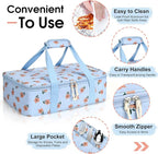 Corduroy Casserole Carrier, Insulated Lasagna Lugger - Image 4