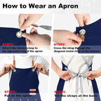 BeLuyi chef apron bib tool apron - Image 5