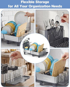 Dish Drying Rack, 304 Stainless Steel Expandable Dish Rack - Image 6