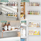 LUCYCAZ 2 Pack Wall Mounted Spice Rack - Image 8